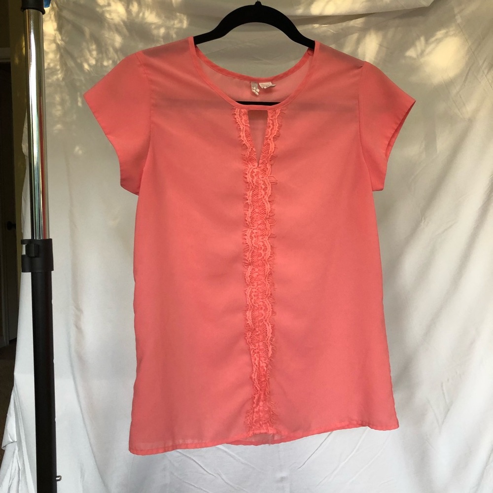 Coral blouse